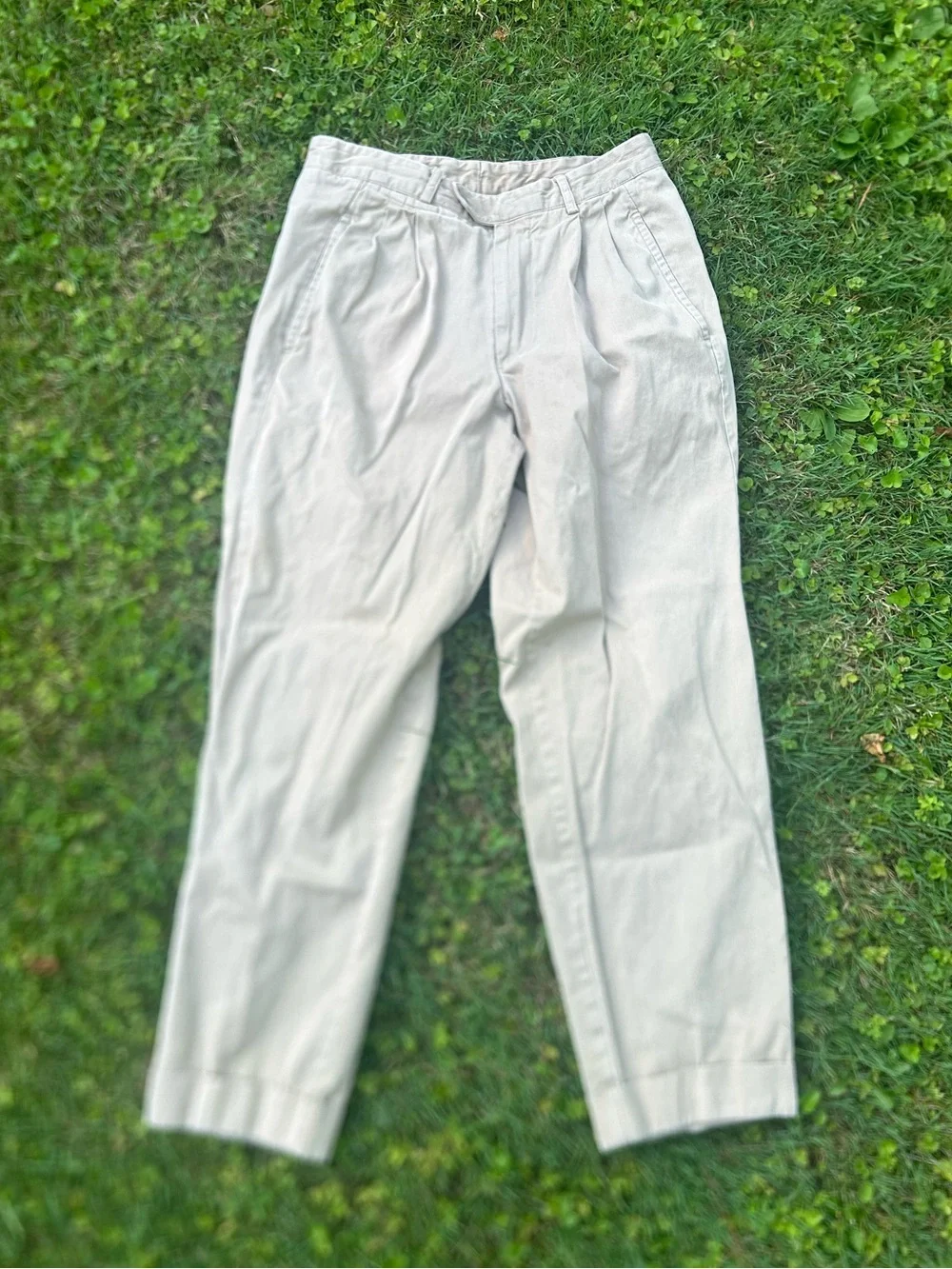 beige René Lezard khaki pants